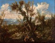Alessandro Magnasco Landscape with Shepherds oil on canvas